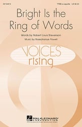 Bright Is the Ring of Words TTBB choral sheet music cover